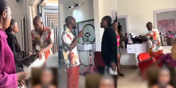 Man storms girlfriend’s shop to take back salon he opened two years ago after she cheated