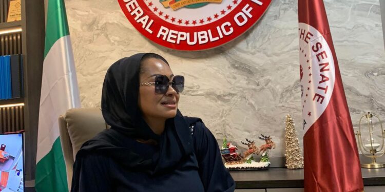 “Akpabio is not more of a senator than I am” – Natasha Akpoti-Uduaghan speaks from her office as she resumes after 6-month suspension