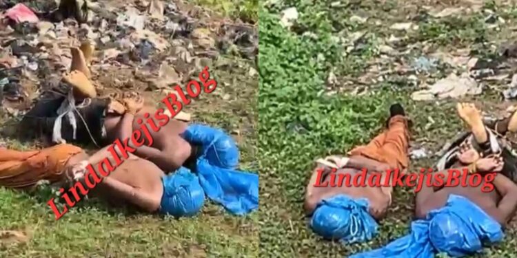 Two young men tied up, flogged, and suffocated along LASU-Igando road in Lagos (photos)