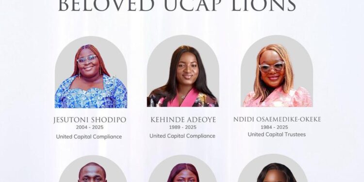 United Capital release names and photos of six staff who died in Afriland Towers fire outbreak