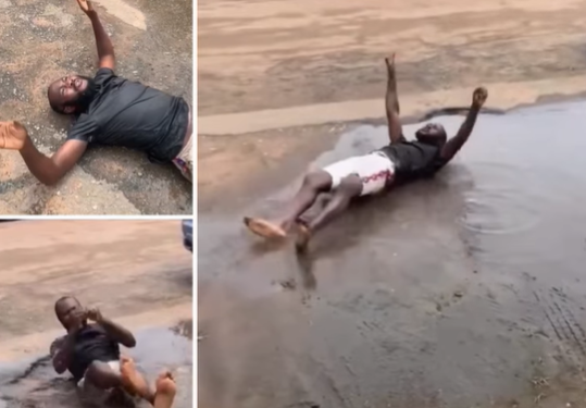Nigerian man bursts into worship after his wife welcomed a baby boy after years of waiting on God for a child