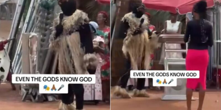 Preacher dresses in masquerade attire to hold street crusade