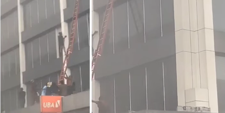 UBA Bank at Lagos Island gutted by fire (video)