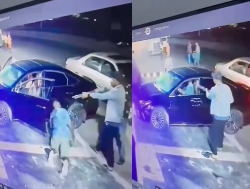 Moment gunmen snatched a car from a young man at Alakahia, Port Harcourt (video)