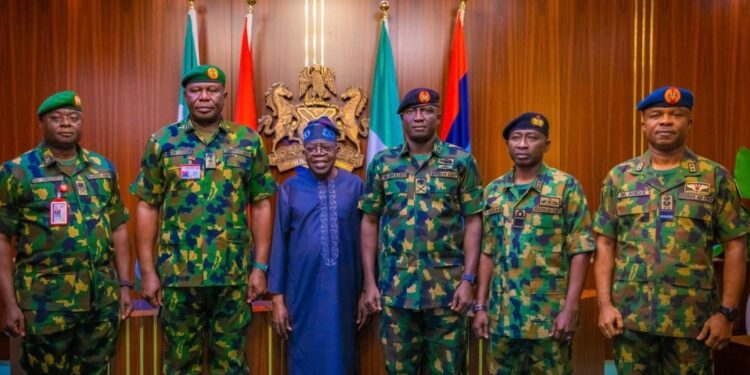 Tinubu asks senate to confirm new service chiefs