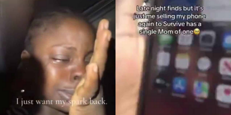 Single mother breaks down after selling phone to feed daughter