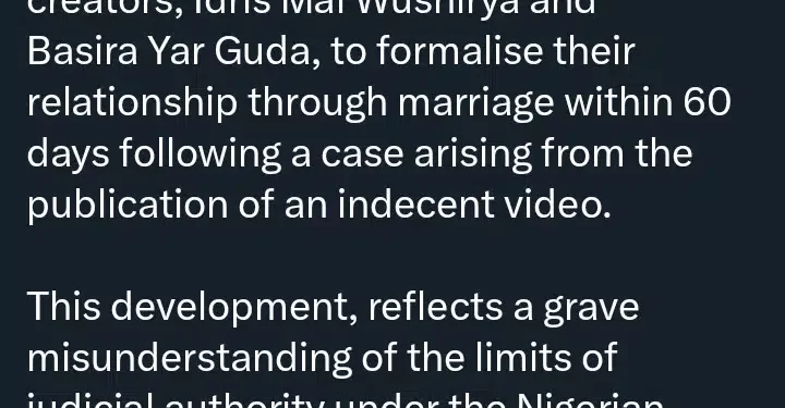 TikTok Couple: No court has power to compel two persons to marry – NBA