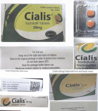 NAFDAC raises alarm over circulation of counterfeit Cialis Tablet 20mg in Nigeria