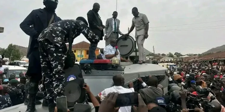 Governor Mutfwang defends staying in an armoured vehicle to speak to Jos residents after Palm Sunday attack that claimed 28 lives