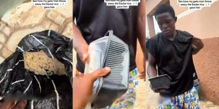 “Why give me rice without meat?” — Outrage as gateman rejects Easter gift