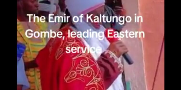 Viral video of Emir of Kaltungo in Gombe leading Christian hymn spark reactions