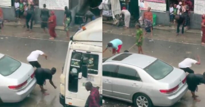 Pastor orders his church members to fight their enemies in the rain