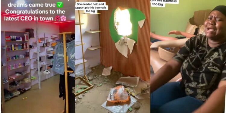 Businesswoman devastated as thieves break into her shop, emptying it