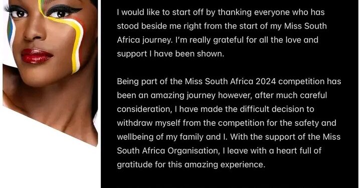 Chidimma Adetshina Withdraws From Miss South Africa Competition