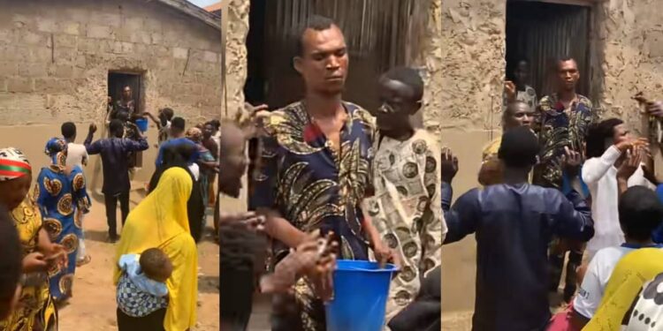 Community parades man over alleged manhood theft