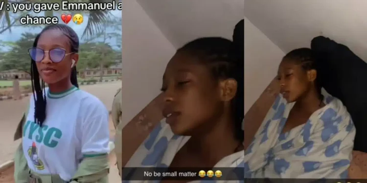 Corper breaks down in tears as boyfriend breaks up with her