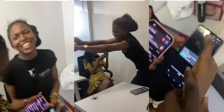 Corps member breaks into dance after receiving ₦77k NYSC allowance