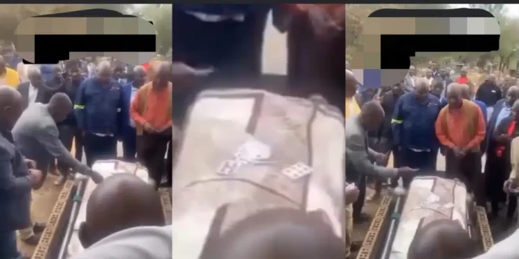 Gamblers pay last respects by gambling on coffin of fallen colleague