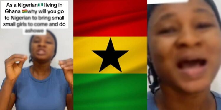 Ghanaian lady shocks internet, exposes Nigerian girls’ secret activities in Ghana, warns parents
