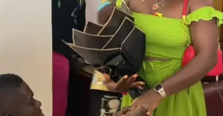 Lady gets engaged to soldier she met at NYSC camp