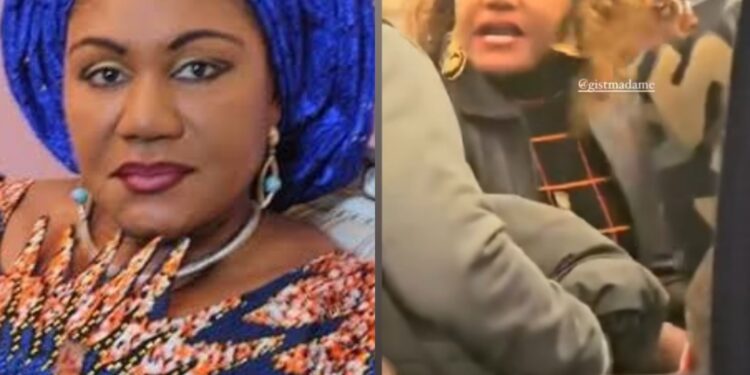 Former Anambra First Lady Ebele Obiano gets into altercation with fellow passenger on airplane (video)
