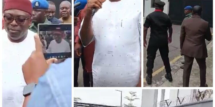 Governor Fubara locked out of Rivers state House of Assembly (video)