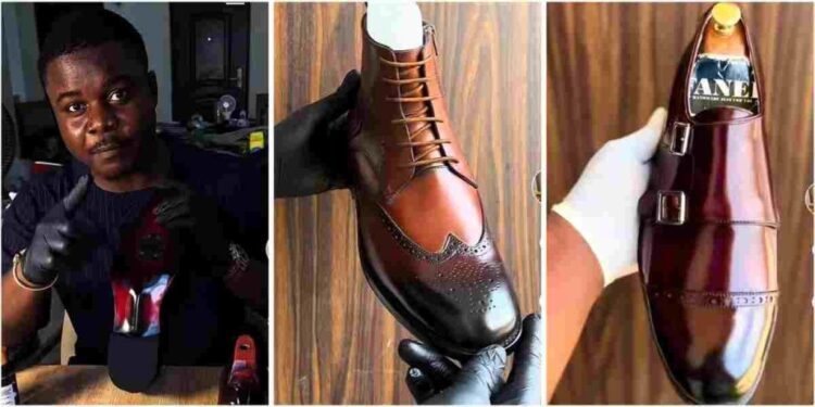 » “I’m Nigeria’s best shoemaker” – Man challenges colleagues to prove him wrong, offers N100k cash prize