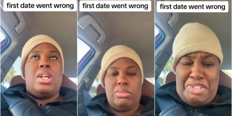 Lady breaks down in tears as man she met on ‘first date’ embarrasses her over look