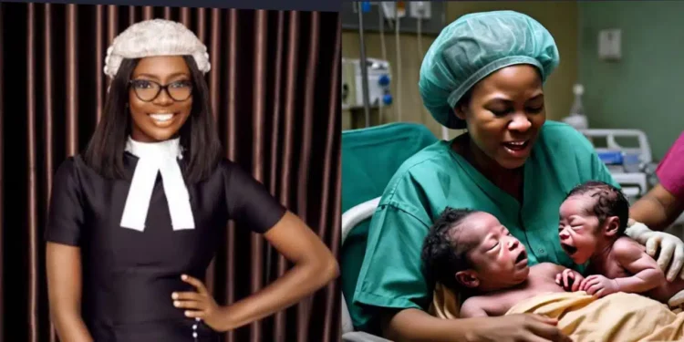 Lady celebrates aunt’s miraculous birth of twins after 20 years of childlessness