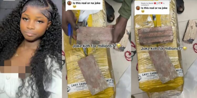 Lady cries out after importing hair from Vietnam only to receive cartons of bricks