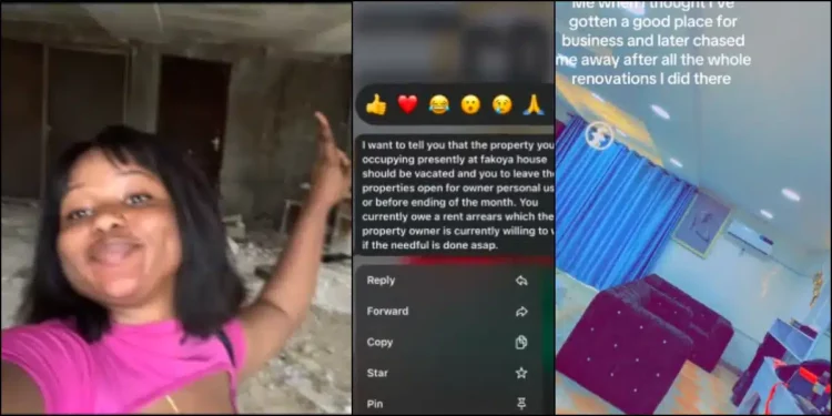 Lady cries out as she’s given eviction notice after using her cash to renovate shop