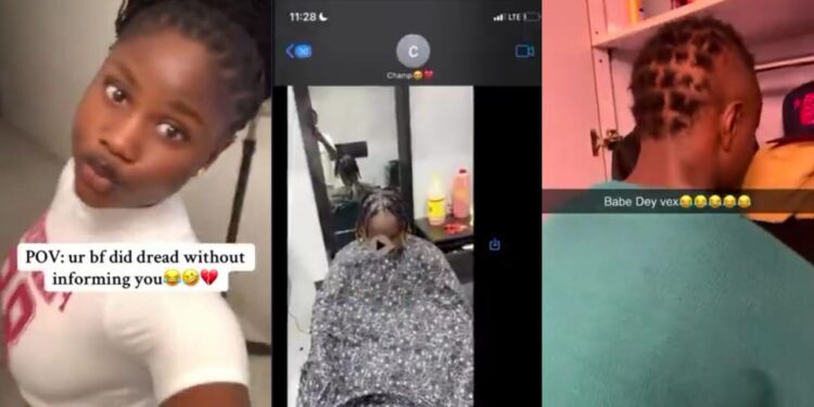 Lady cuts off boyfriend’s dreadlocks for getting the hairstyle without informing her