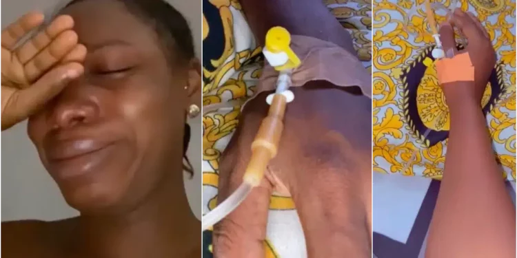 Lady lands in hospital after checking husband’s Whatsapp
