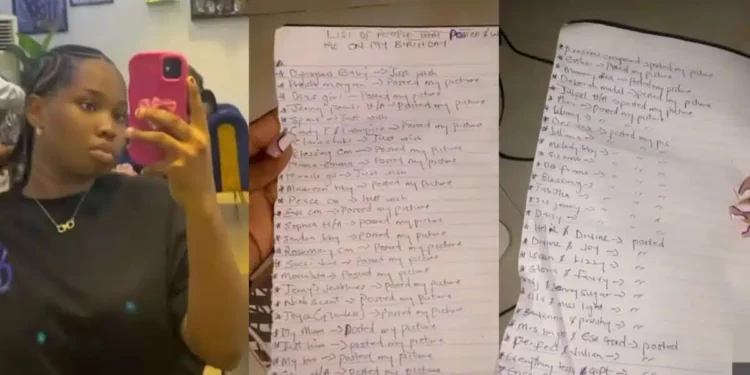 Lady releases list of those who posted, wished her well on birthday, slams friends who didn’t