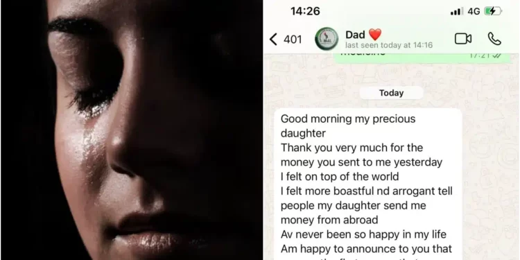 Lady shares father’s reaction after gifting him money for the first time