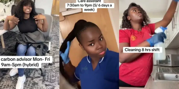 Lady shows off all 7 jobs she’s held in UK