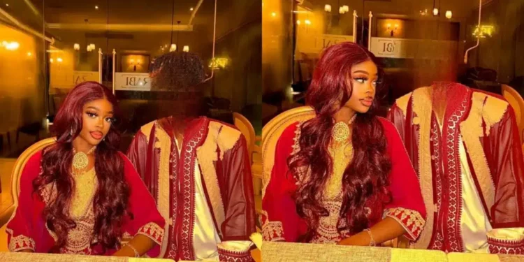 Lady sparks reactions as she hides her man’s face while sharing cute photos