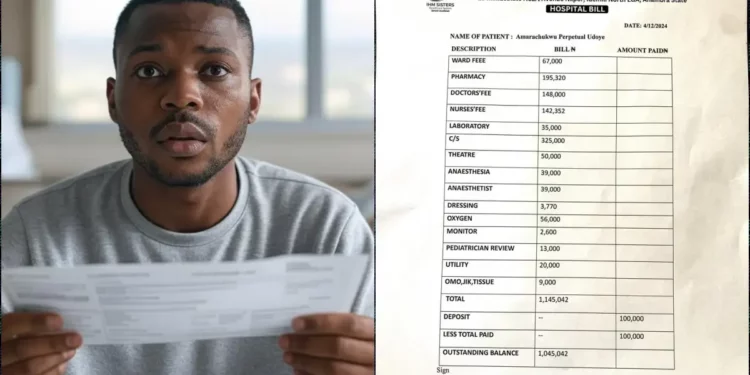 Man laments N1.2M hospital bill after welcoming baby via C-section