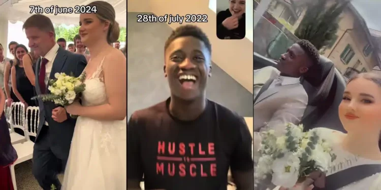 Man’s wedding to caucasian girlfriend goes viral on online