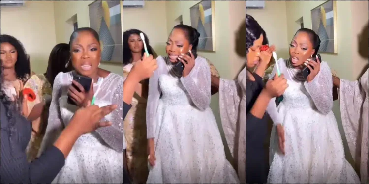 Moment bride loses temper on wedding day