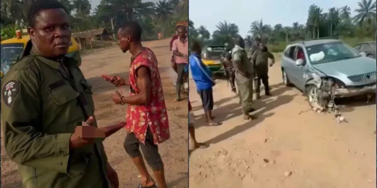 Nigeria Police pay N1M compensation on the spot after crashing civilian’s car