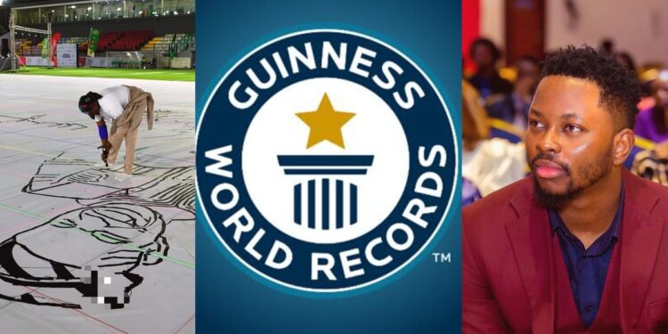 Nigerian artist set to break Guinness World Record for largest drawing by an individual with 850sqm artwork