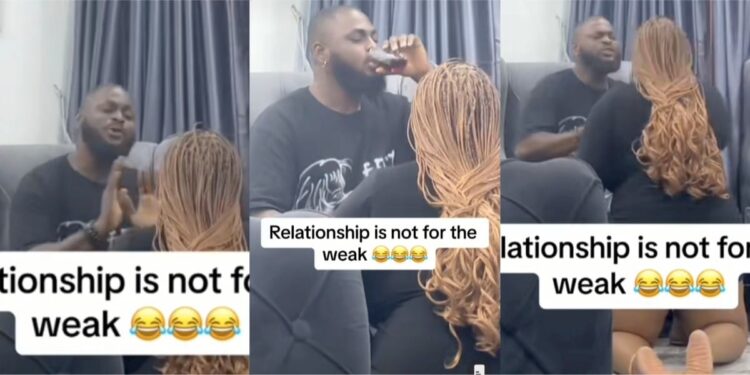 Nigerian lady begs boyfriend in tears not to leave her after selling her father’s plot of land for him