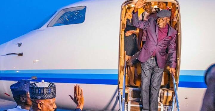 President Tinubu Returns To Nigeria After Working Leave