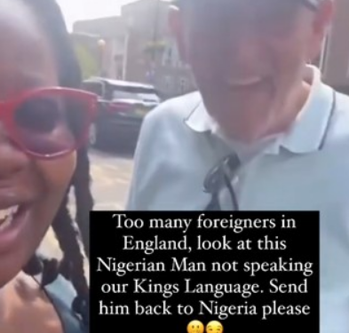 Oyinbo Man Spotted Speaking Fluent Pidgin English In The UK (Video)