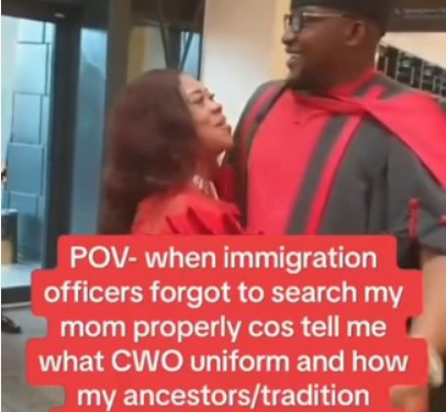 Nigerian Mum Causes A Stir As Her Son Graduates From UK University (Video)