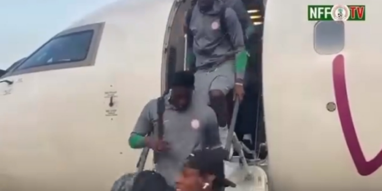 Super Eagles Squad Arrive In Kigali Ahead Of Their Match With Rwanda (Video)