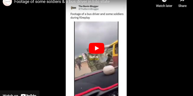 Soldiers Flog A Bus Driver In Edo State (Video)