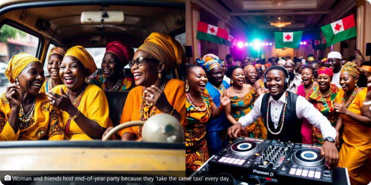 Woman and friends host end-of-year party because they ‘take the same taxi’ every day