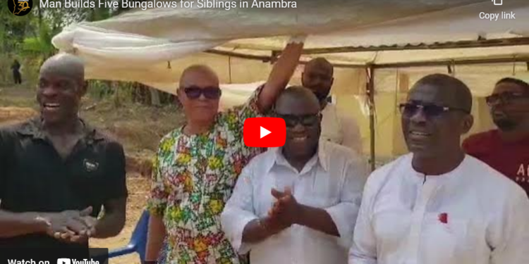 Man Builds Five Bungalows For Siblings In Anambra (Video)